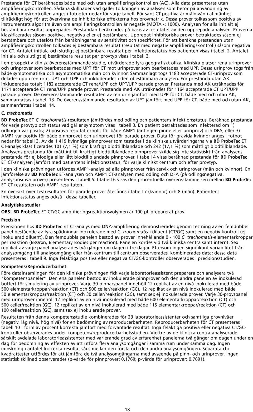 För sant CT-positiva är målnivån i allmänhet tillräckligt hög för att övervinna de inhibitoriska effekterna hos provmatrix.