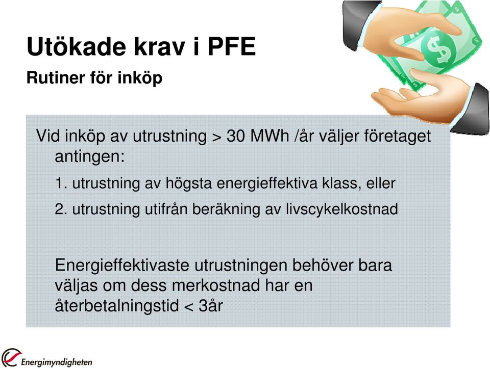 utrustning av högsta energieffektiva klass, eller 2.