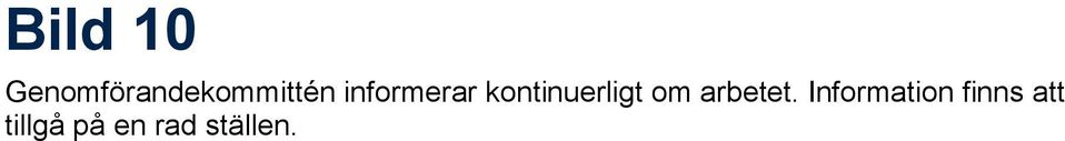 informerar kontinuerligt om