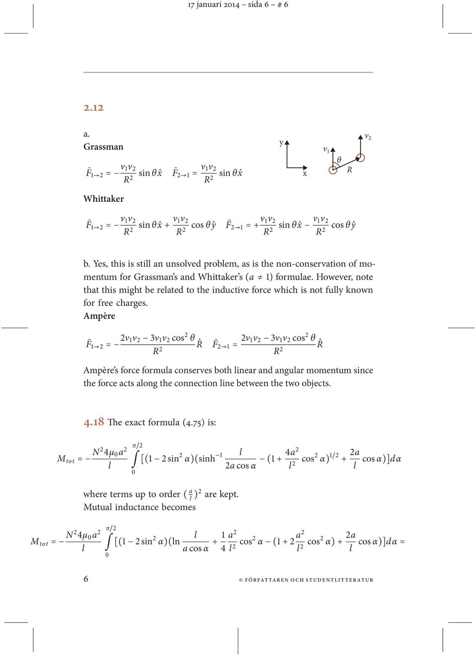 Yes, this is sti an unsoved probem, as is the non-conservation of momentum for Grassman s and Whittaker s (a 1) formuae.