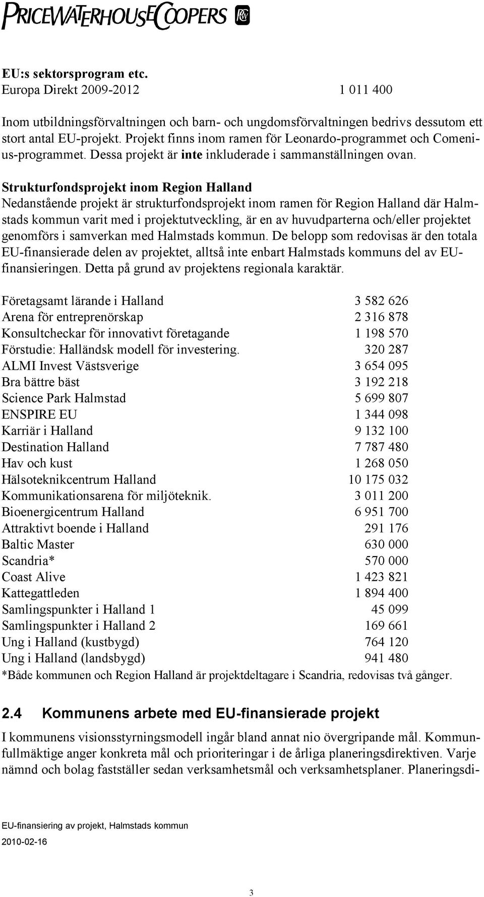 Strukturfondsprojekt inom Region Halland Nedanstående projekt är strukturfondsprojekt inom ramen för Region Halland där Halmstads kommun varit med i projektutveckling, är en av huvudparterna