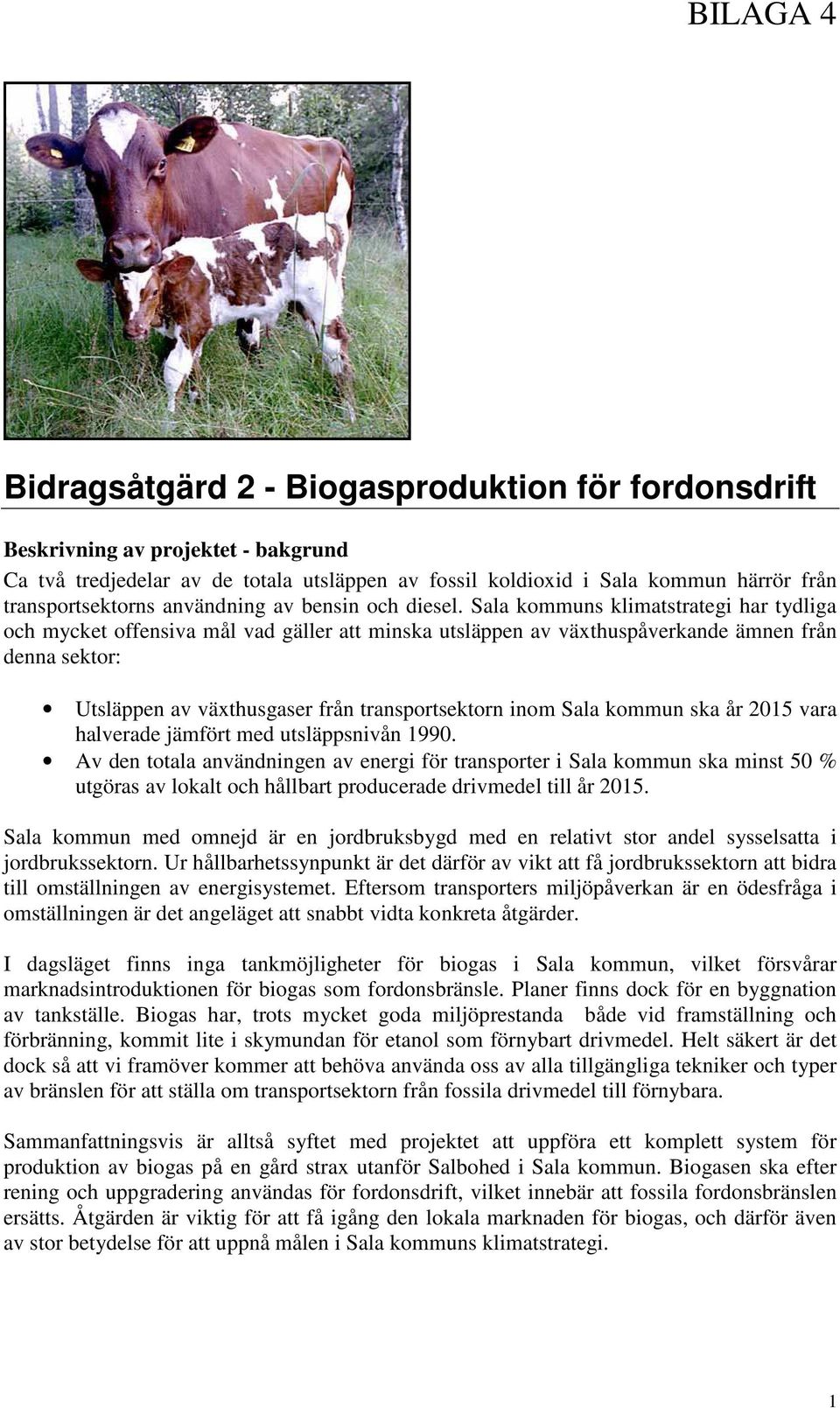 Sala kommuns klimatstrategi har tydliga och mycket offensiva mål vad gäller att minska utsläppen av växthuspåverkande ämnen från denna sektor: Utsläppen av växthusgaser från transportsektorn inom