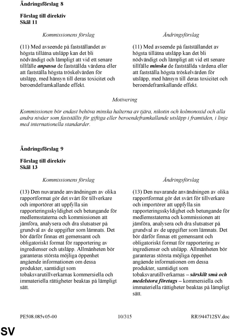 (11) Med avseende på fastställandet av högsta tillåtna utsläpp kan det bli nödvändigt och lämpligt att vid ett senare tillfälle minska de fastställda värdena eller att fastställa högsta  Motivering