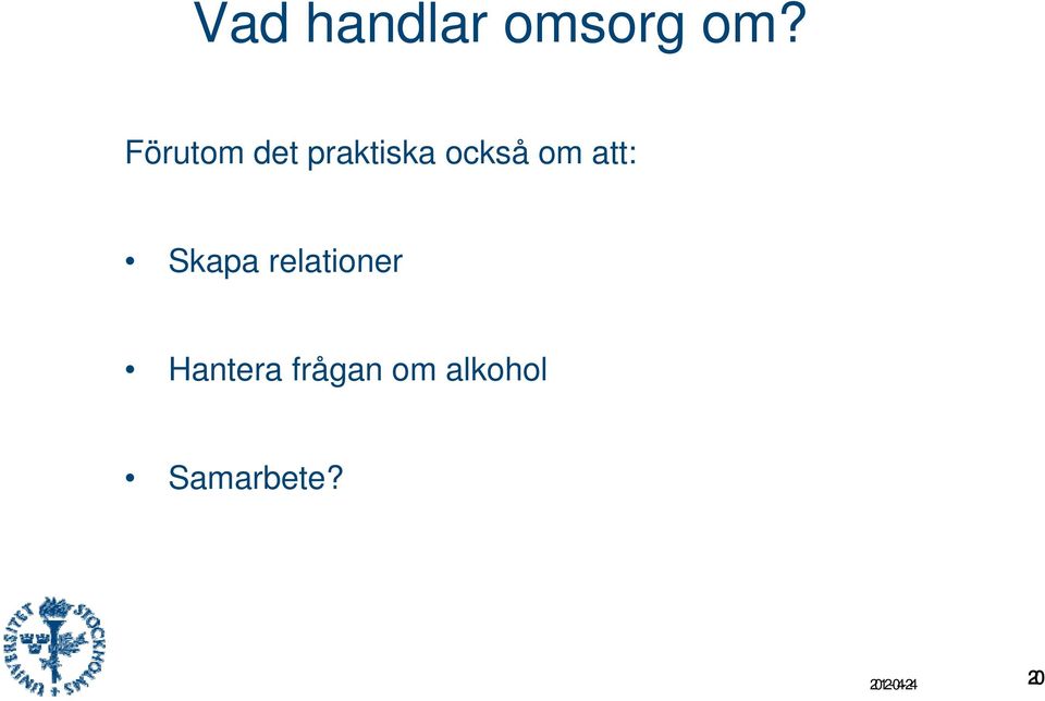 att: Skapa relationer Hantera