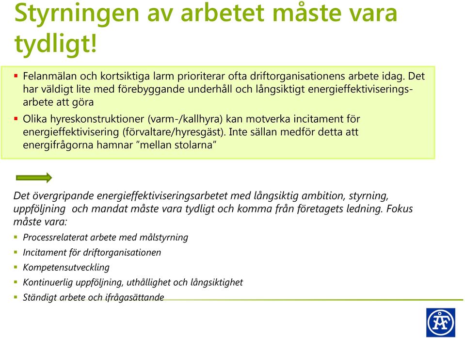 energieffektivisering (förvaltare/hyresgäst).