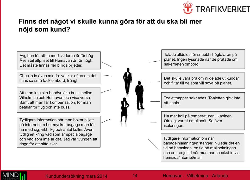 Checka in även mindre väskor eftersom det finns så små fack ombord, trångt. Att man inte ska behöva åka buss mellan Vilhelmina och Hemavan och vise versa.