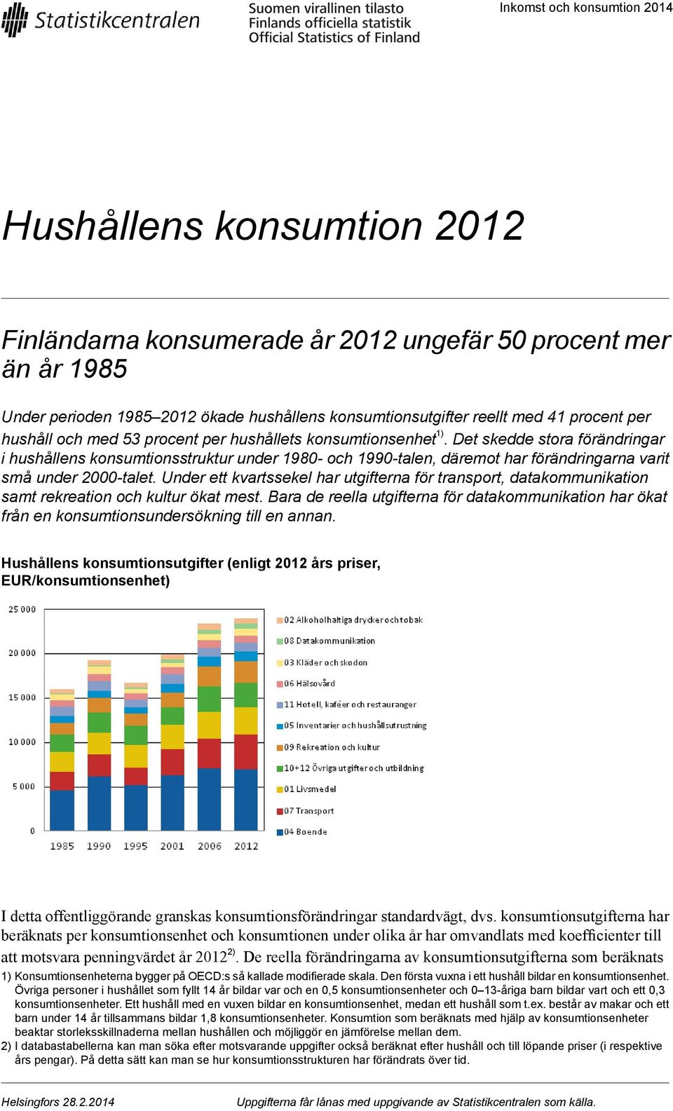 Under ett kvartssekel har utgifterna för transport, datakommunikation samt rekreation och kultur ökat mest.