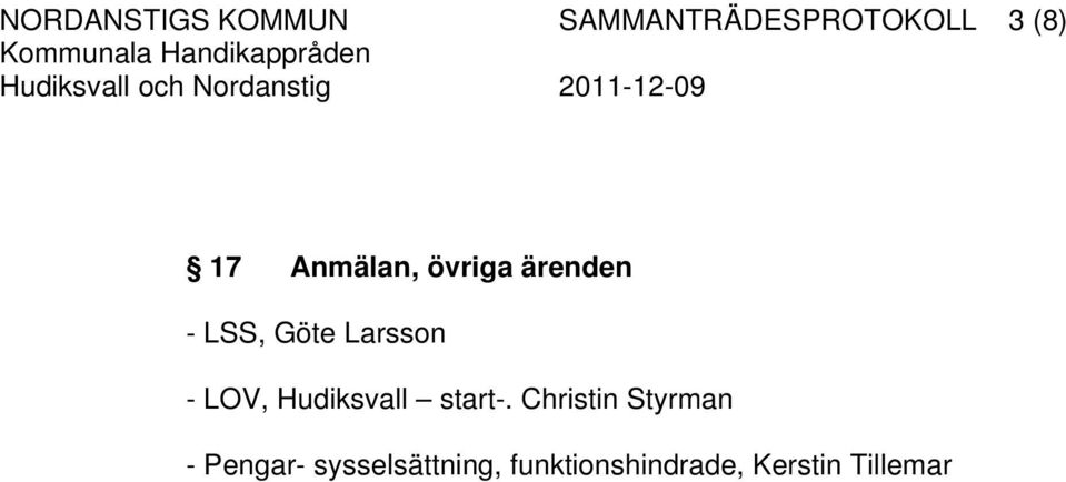 LOV, Hudiksvall start-.