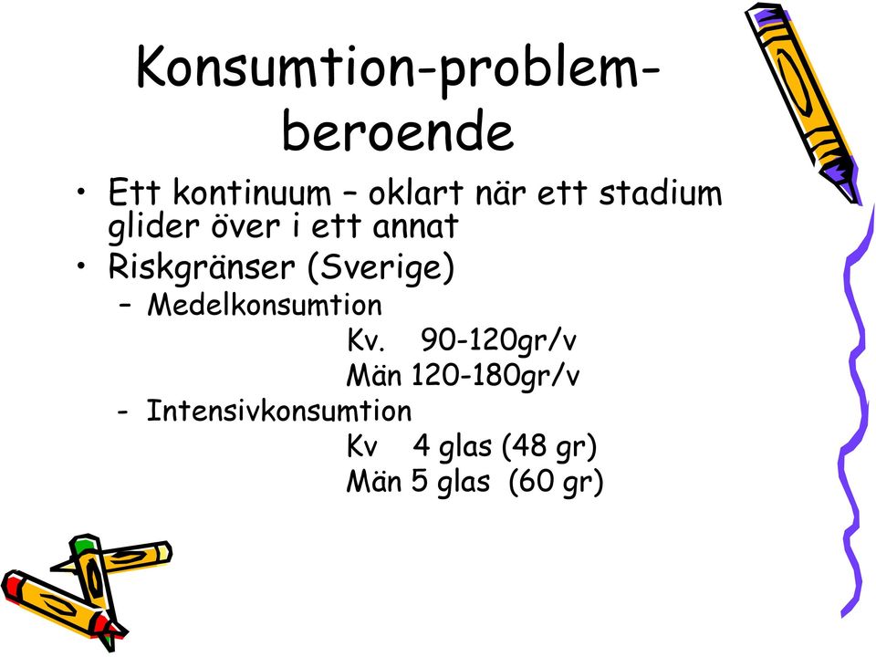 (Sverige) Medelkonsumtion Kv.
