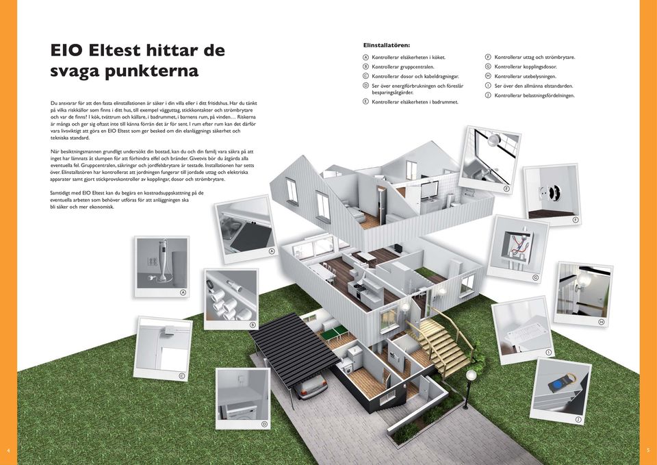 Kontrollerar kopplingsdosor. tekniska standard.