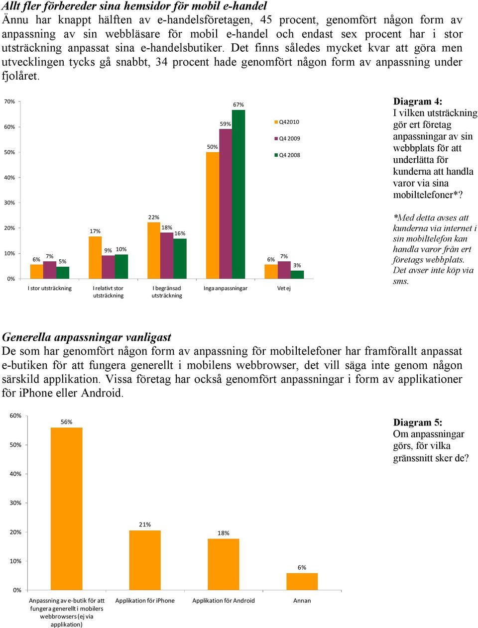 Det finns således mycket kvar att göra men utvecklingen tycks gå snabbt, 34 procent hade genomfört någon form av anpassning under fjolåret.