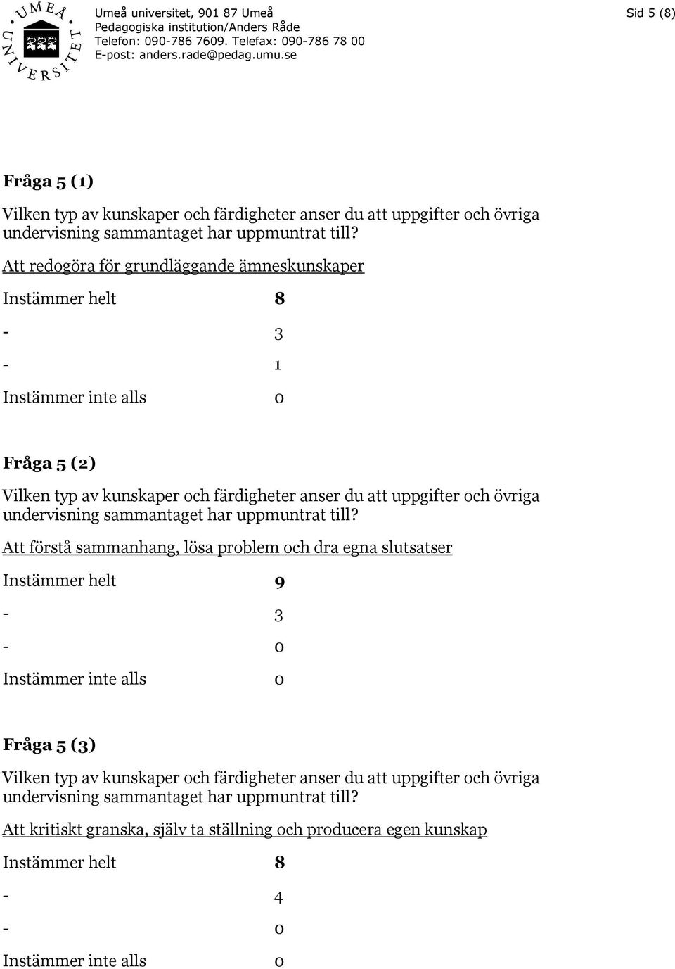 undervisning sammantaget har uppmuntrat till?