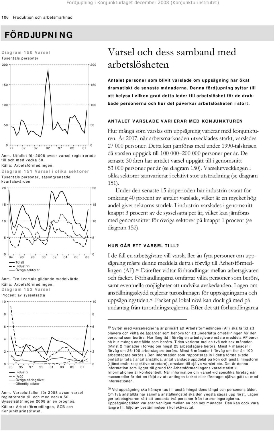 Denna fördjupning syftar till att belysa i vilken grad detta leder till arbetslöshet för de drabbade personerna och hur det påverkar arbetslösheten i stort. 5 77 82 87 Anm.