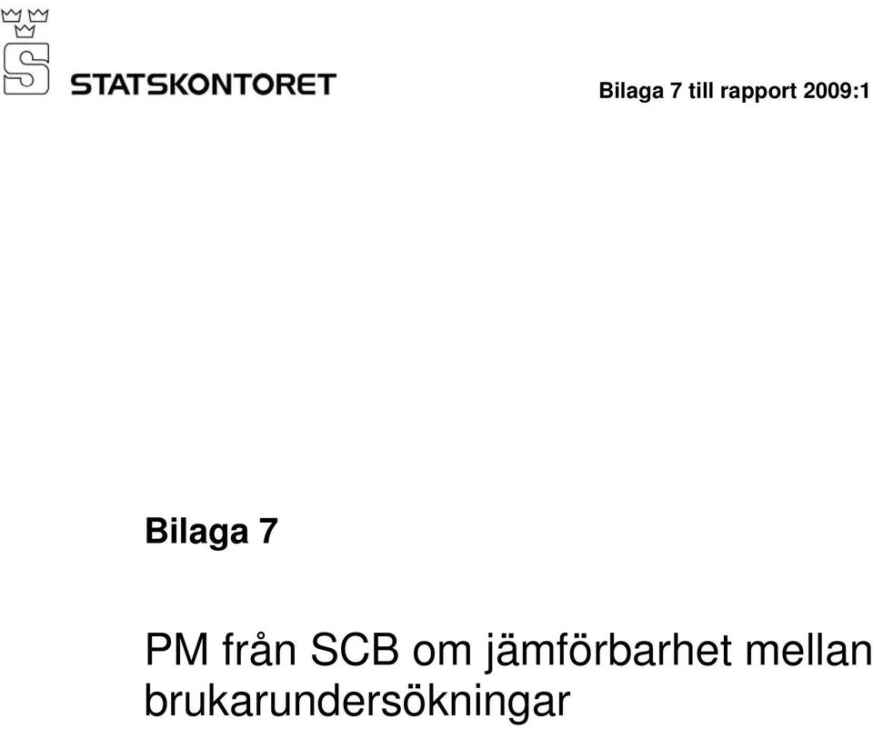 SCB om jämförbarhet
