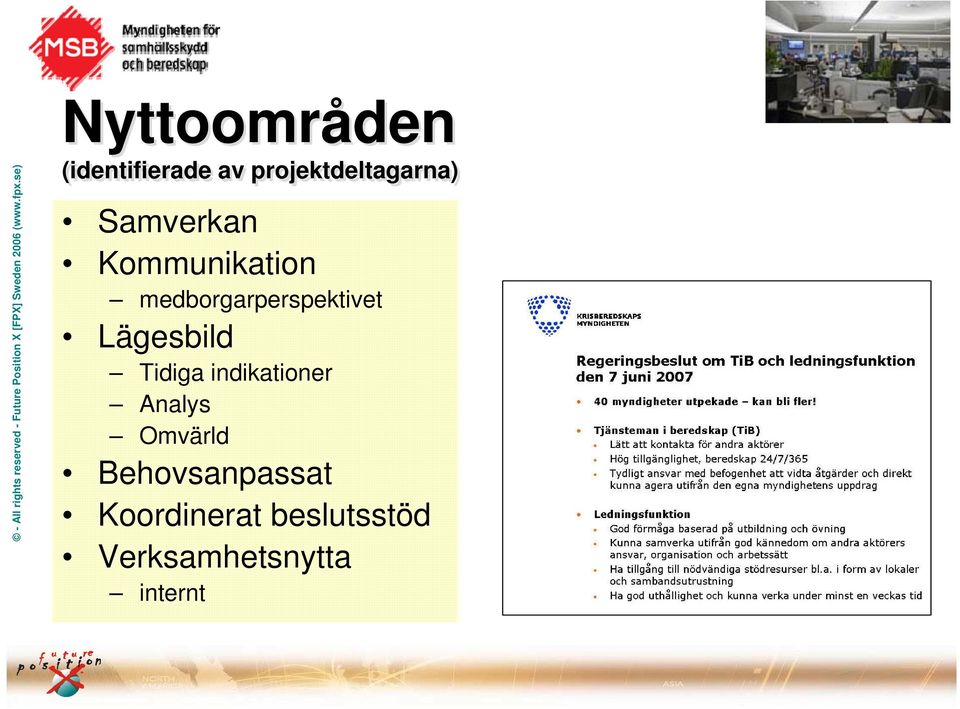Lägesbild Tidiga indikationer Analys Omvärld