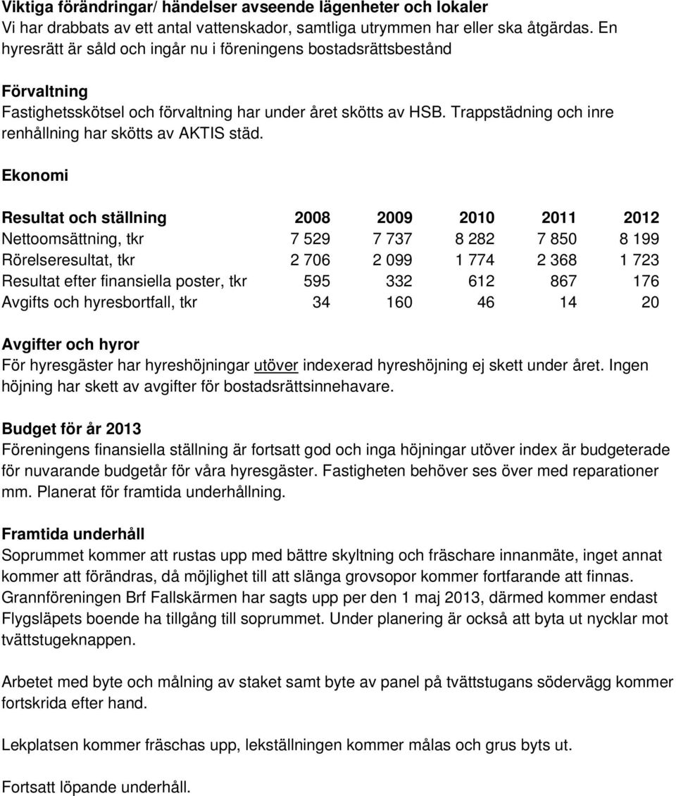 Trappstädning och inre renhållning har skötts av AKTIS städ.