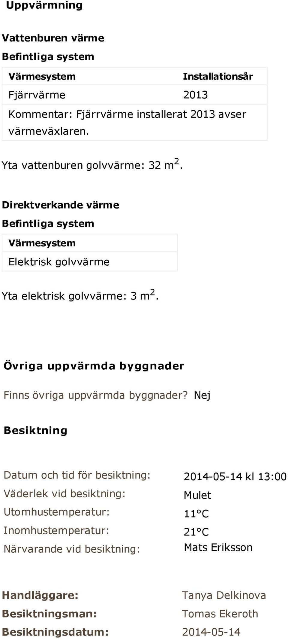 Övriga uppvärmda byggnader Finns övriga uppvärmda byggnader?