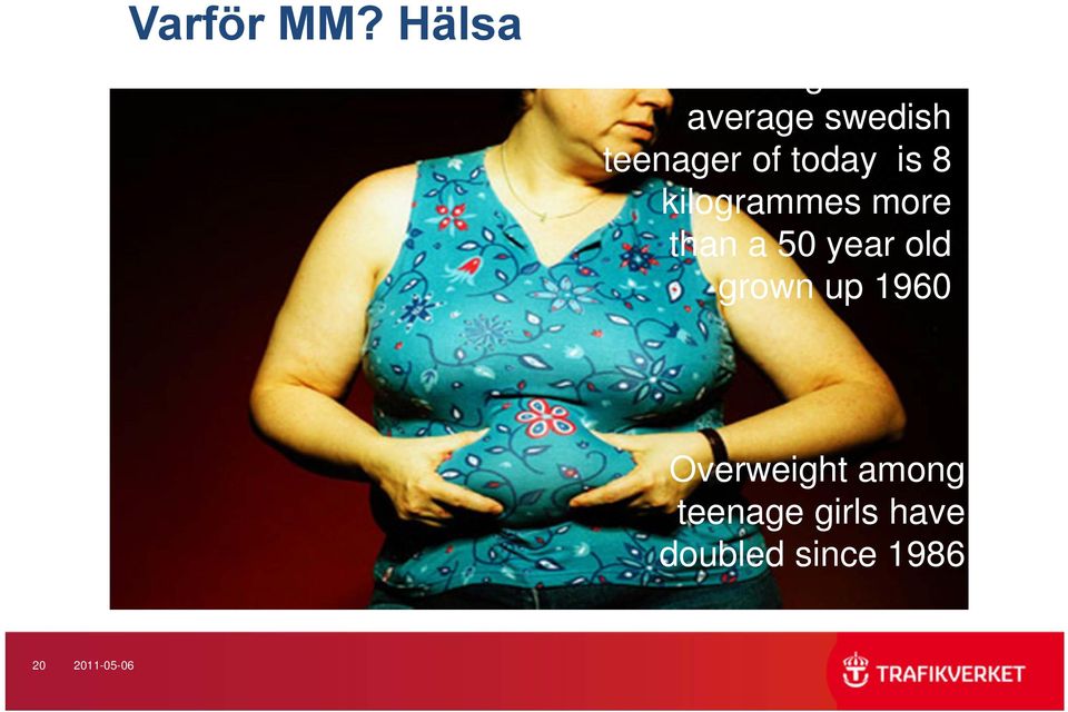 teenager of today is 8 kilogrammes more than a