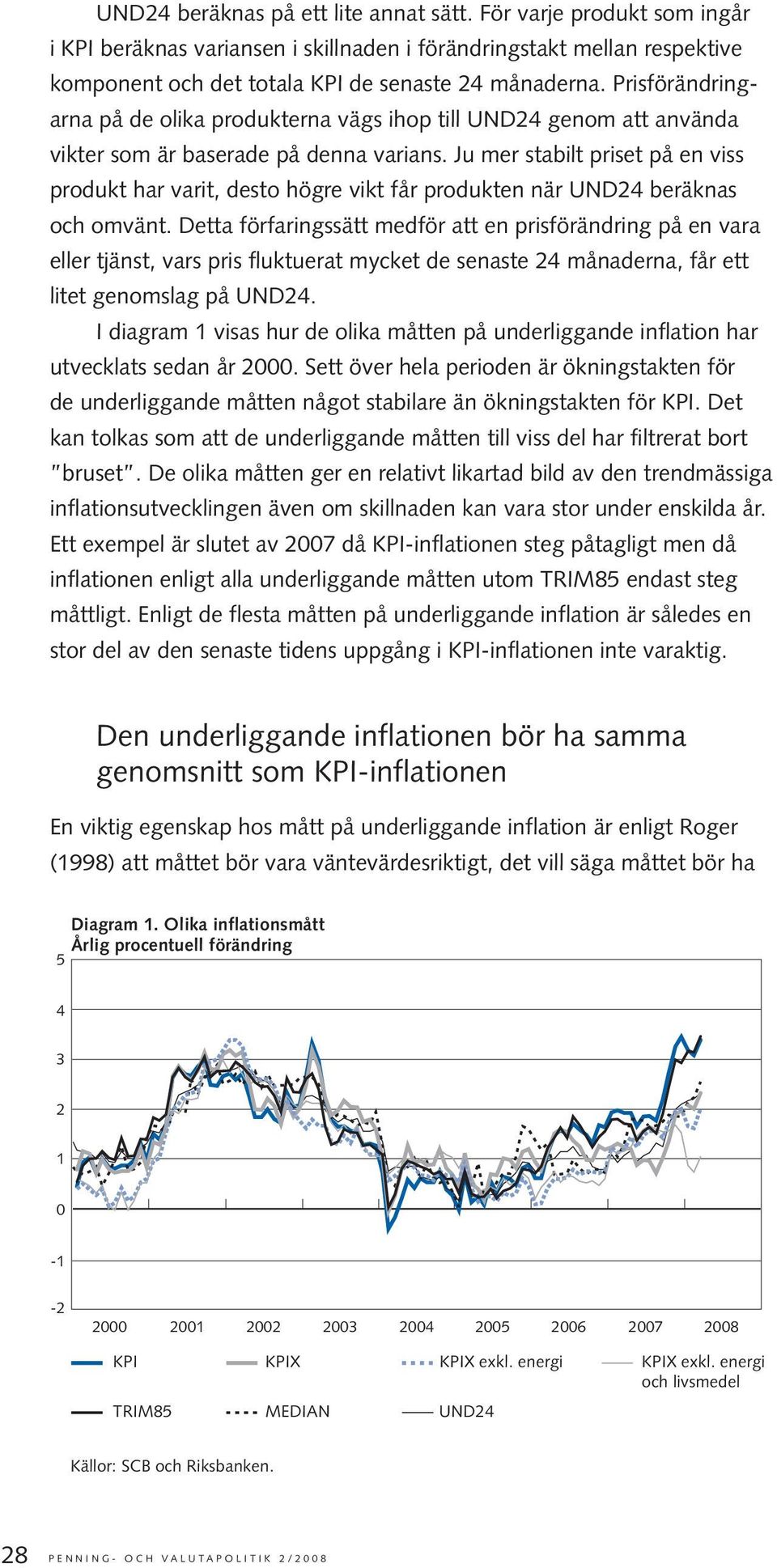 Ju mer stabilt priset på en viss produkt har varit, desto högre vikt får produkten när UND24 beräknas och omvänt.