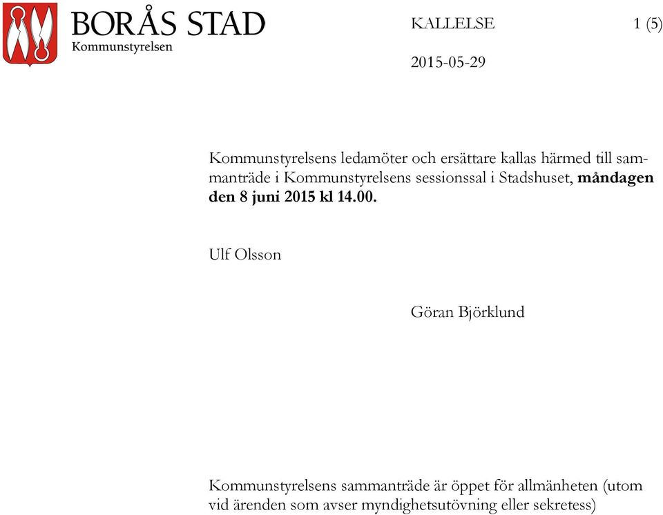juni 2015 kl 14.00.