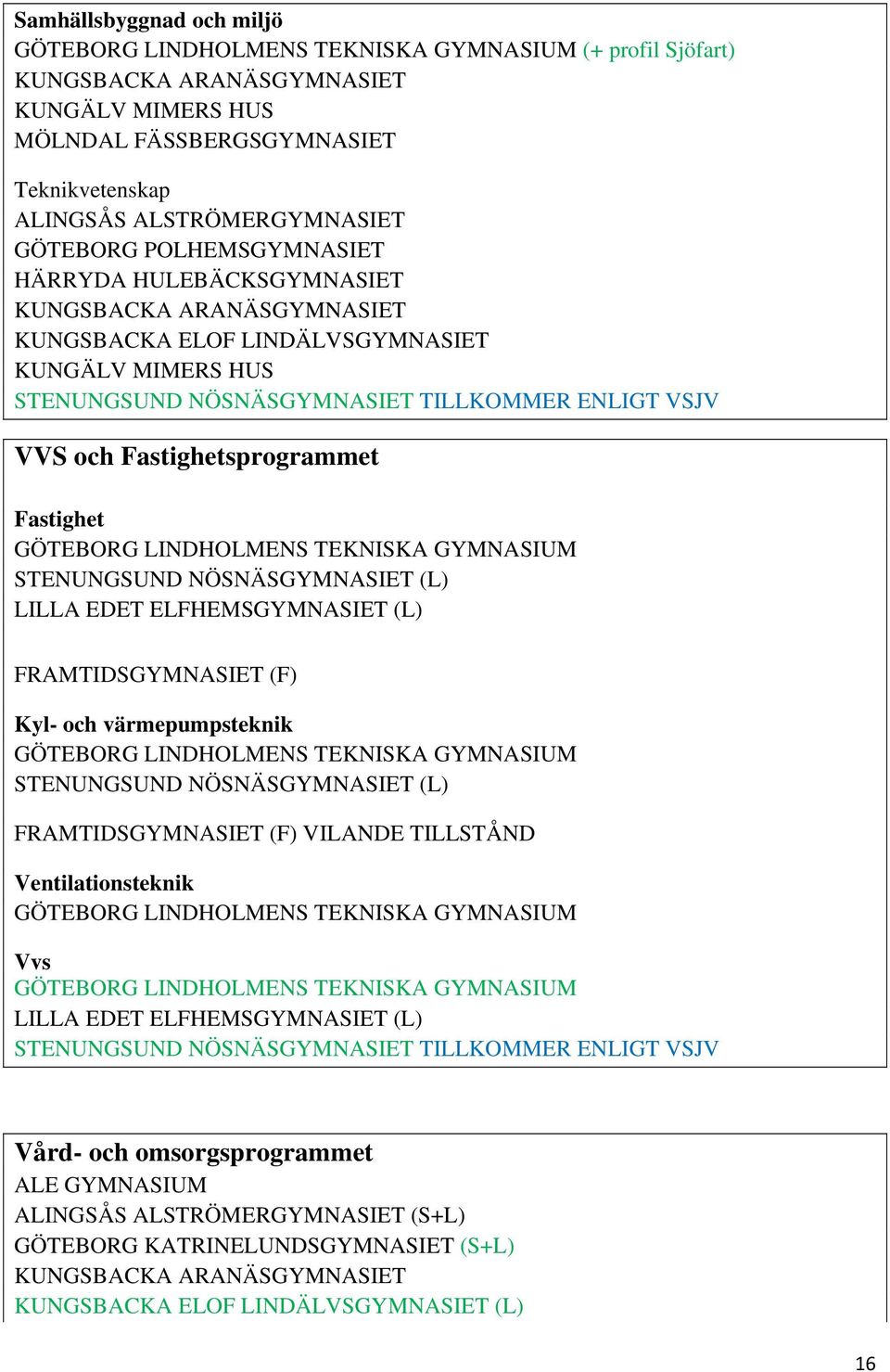 Kyl- och värmepumpsteknik (L) FRAMTIDSGYMNASIET (F) VILANDE TILLSTÅND