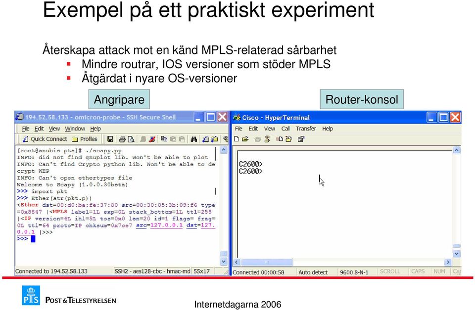 Mindre routrar, IOS versioner som stöder MPLS