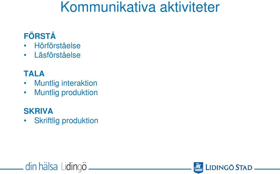 Muntlig interaktion Muntlig