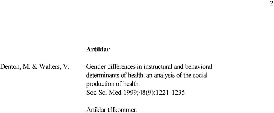 determinants of health: an analysis of the social