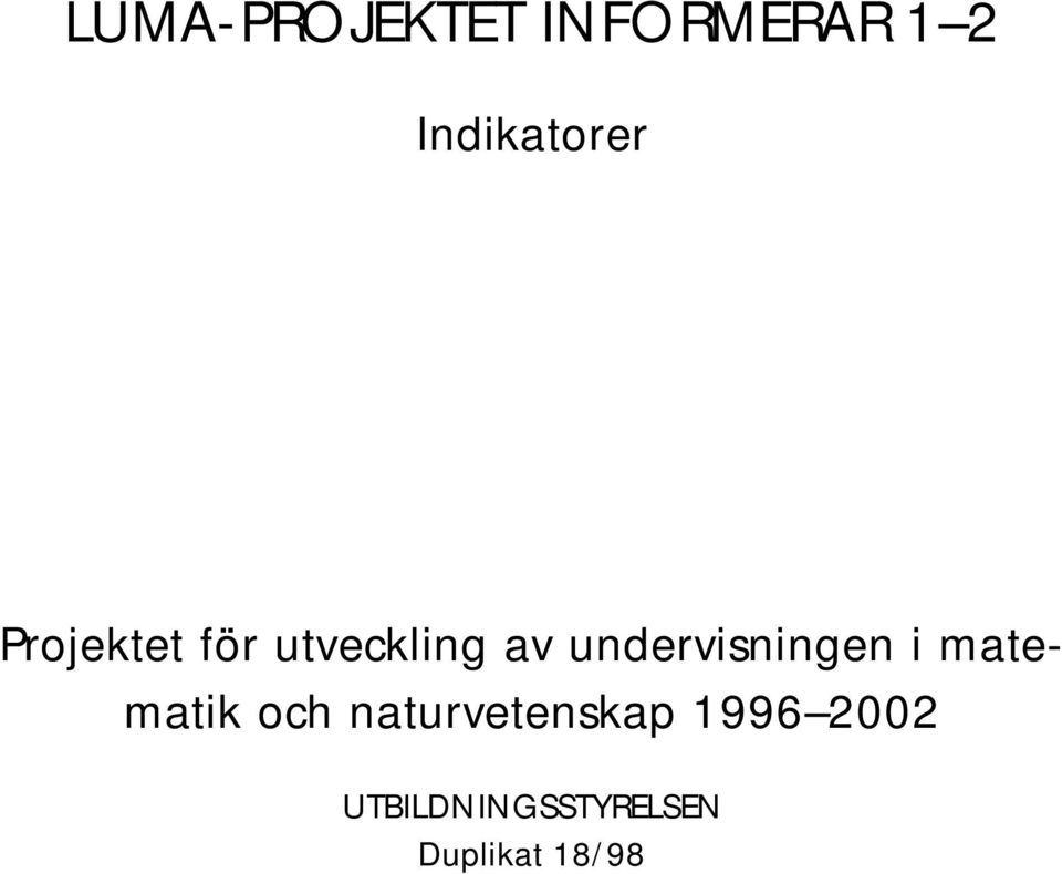 undervisningen i matematik och