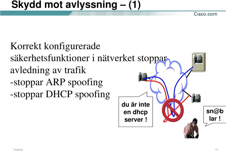 avledning av trafik -stoppar ARP spoofing