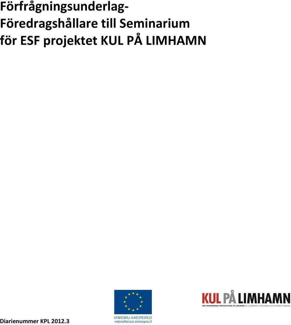 Seminarium för ESF