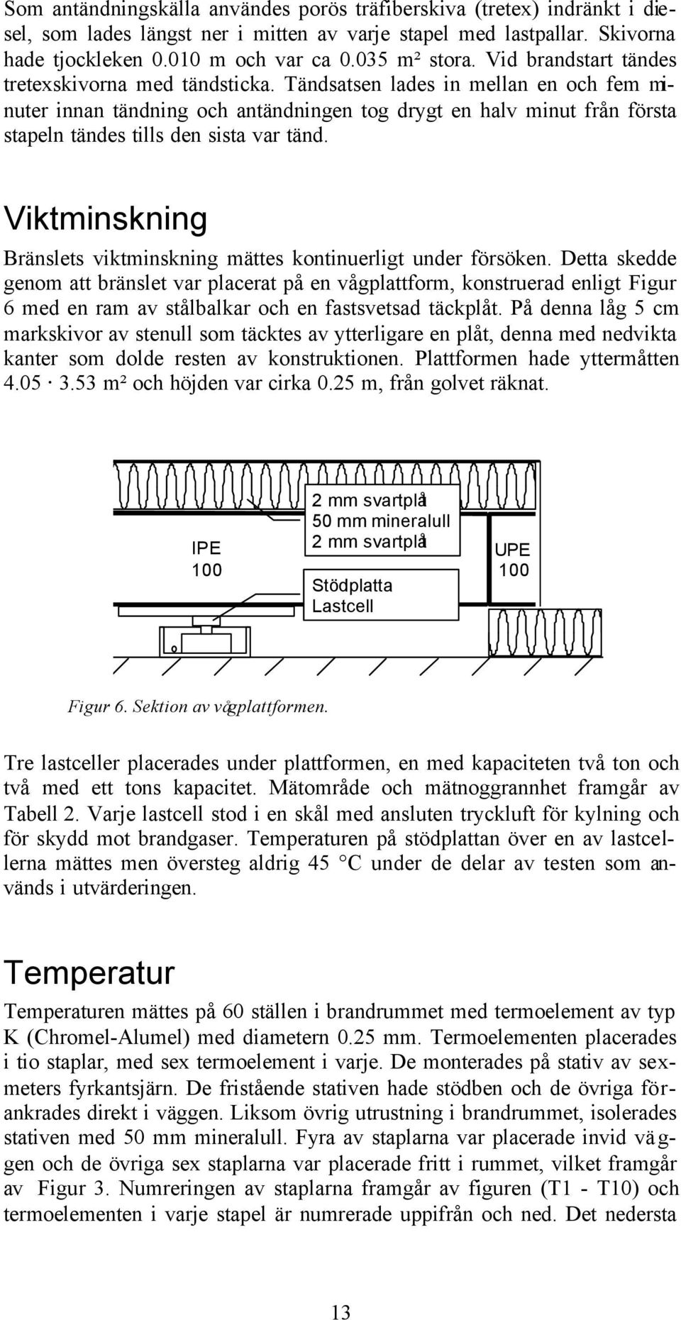Tändsatsen lades in mellan en och fem minuter innan tändning och antändningen tog drygt en halv minut från första stapeln tändes tills den sista var tänd.