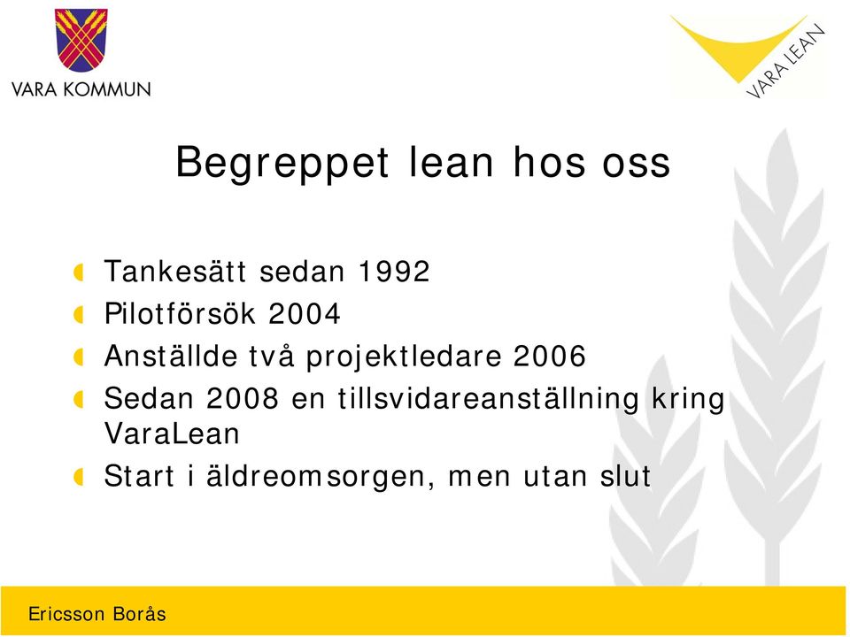 2006 Sedan 2008 en tillsvidareanställning