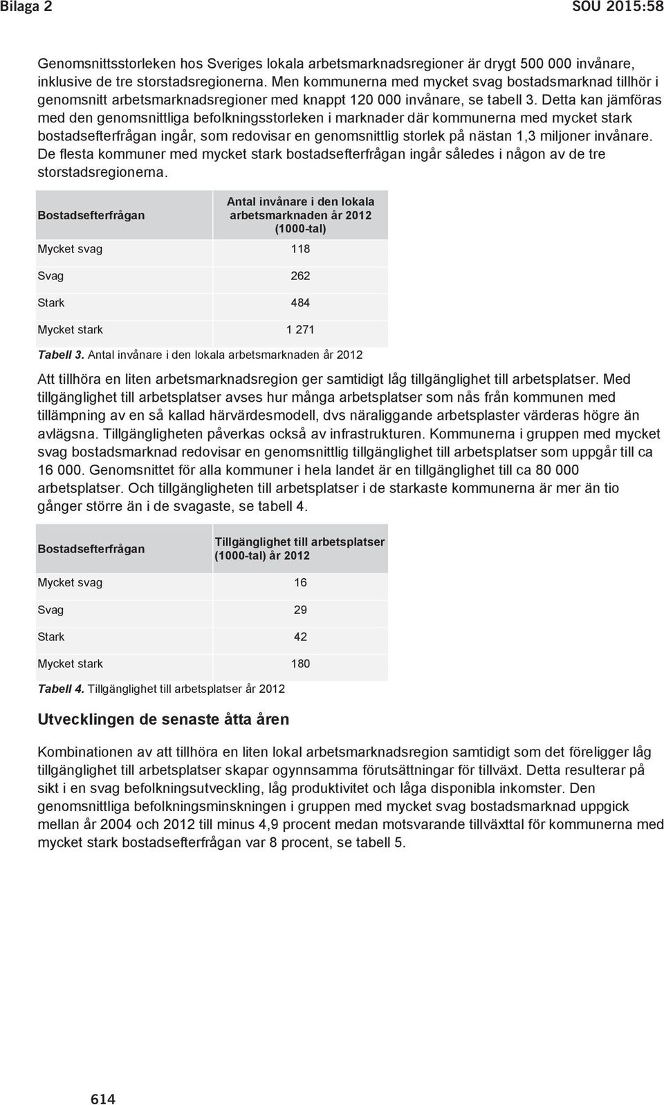 Detta kan jämföras med den genomsnittliga befolkningsstorleken i marknader där kommunerna med mycket stark bostadsefterfrågan ingår, som redovisar en genomsnittlig storlek på nästan 1,3 miljoner