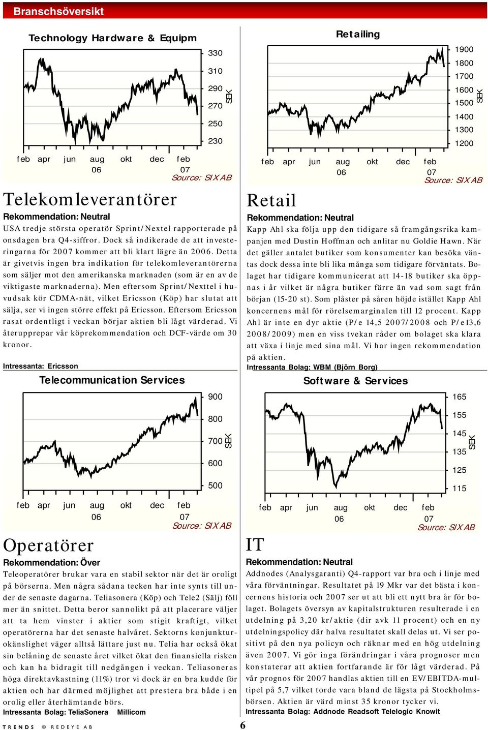 Detta är givetvis ingen bra indikation för telekomleverantörerna som säljer mot den amerikanska marknaden (som är en av de viktigaste marknaderna).