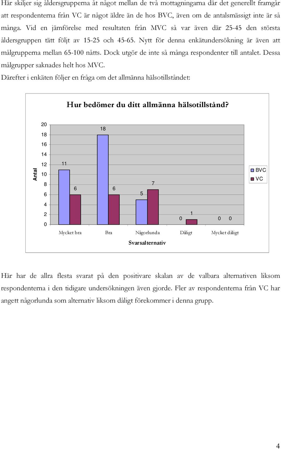 Dock utgör de inte så många respondenter till antalet. Dessa målgrupper saknades helt hos MVC.