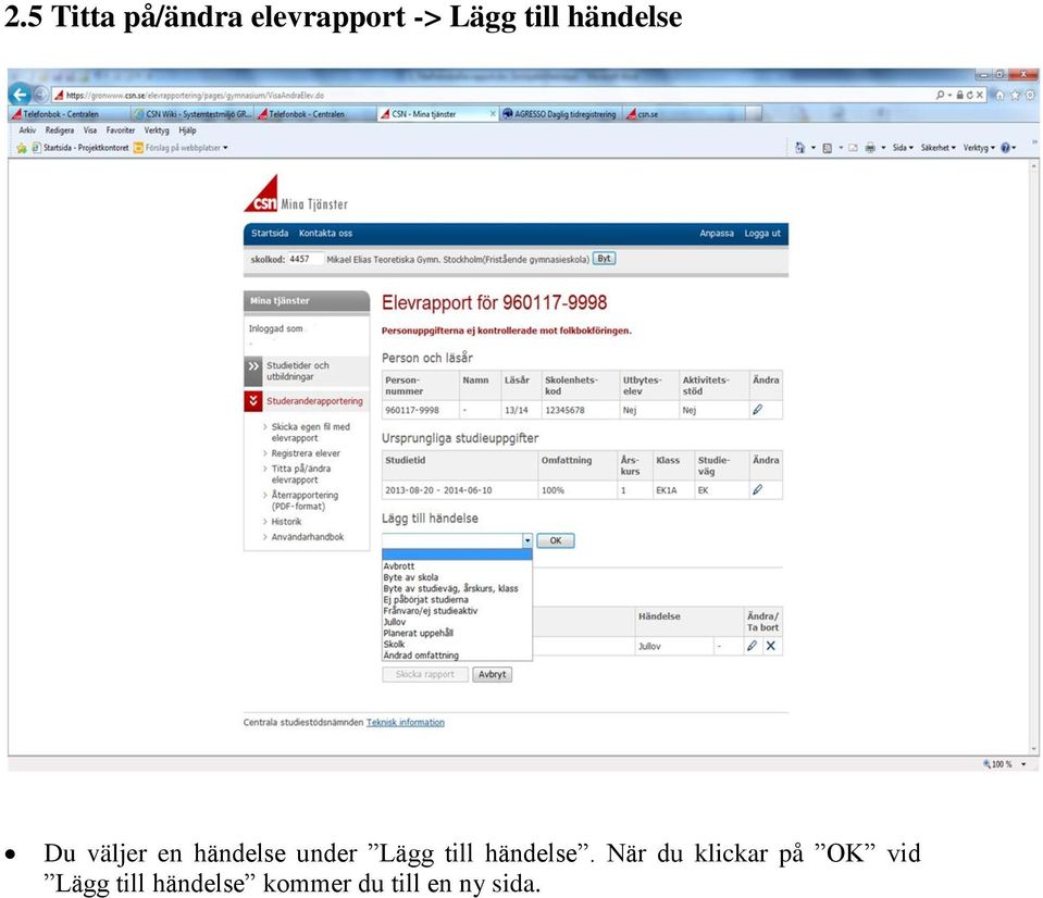 Lägg till händelse.