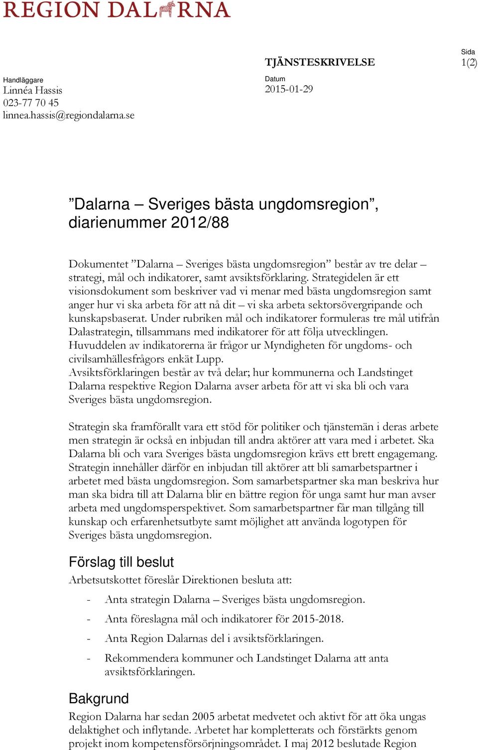 avsiktsförklaring.