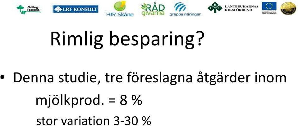 föreslagna åtgärder inom