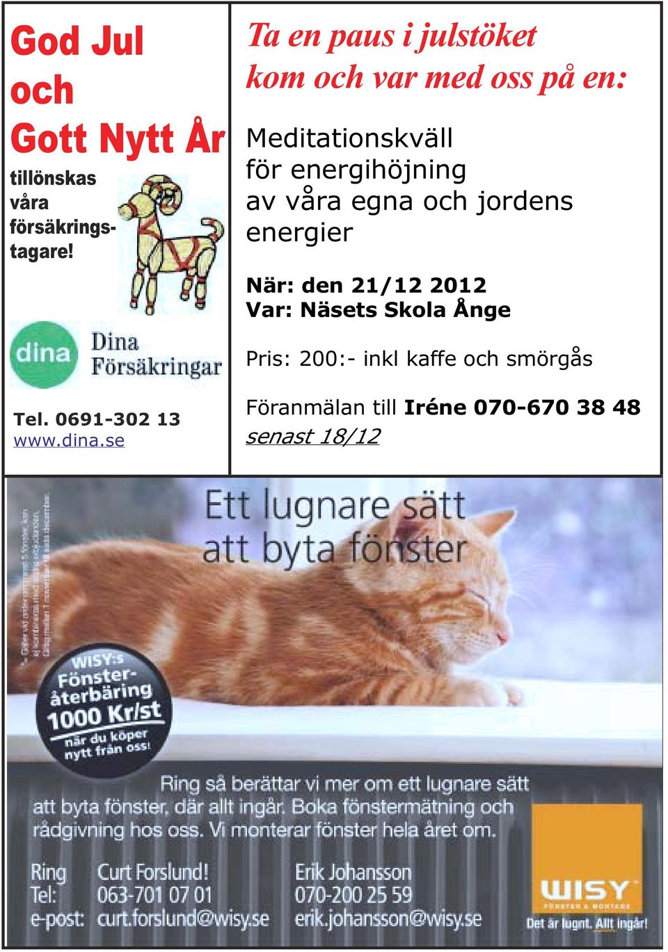 energihöjning av våra egna och jordens energier När: den 21/12 2012 Var: Näsets
