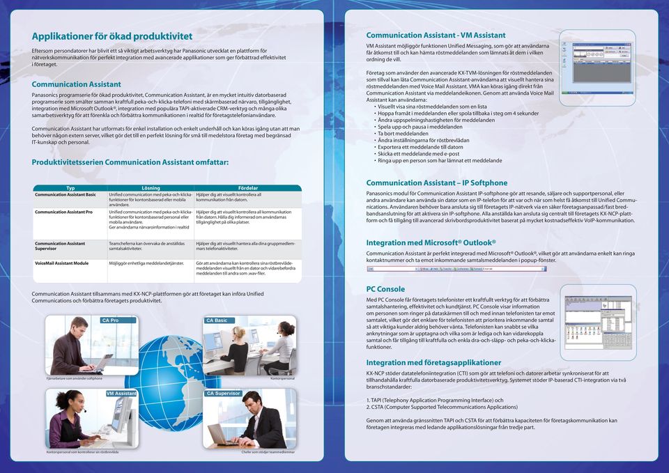 Communication Assistant Panasonics programserie för ökad produktivitet, Communication Assistant, är en mycket intuitiv datorbaserad programserie som smälter samman kraftfull peka-och-klicka-telefoni