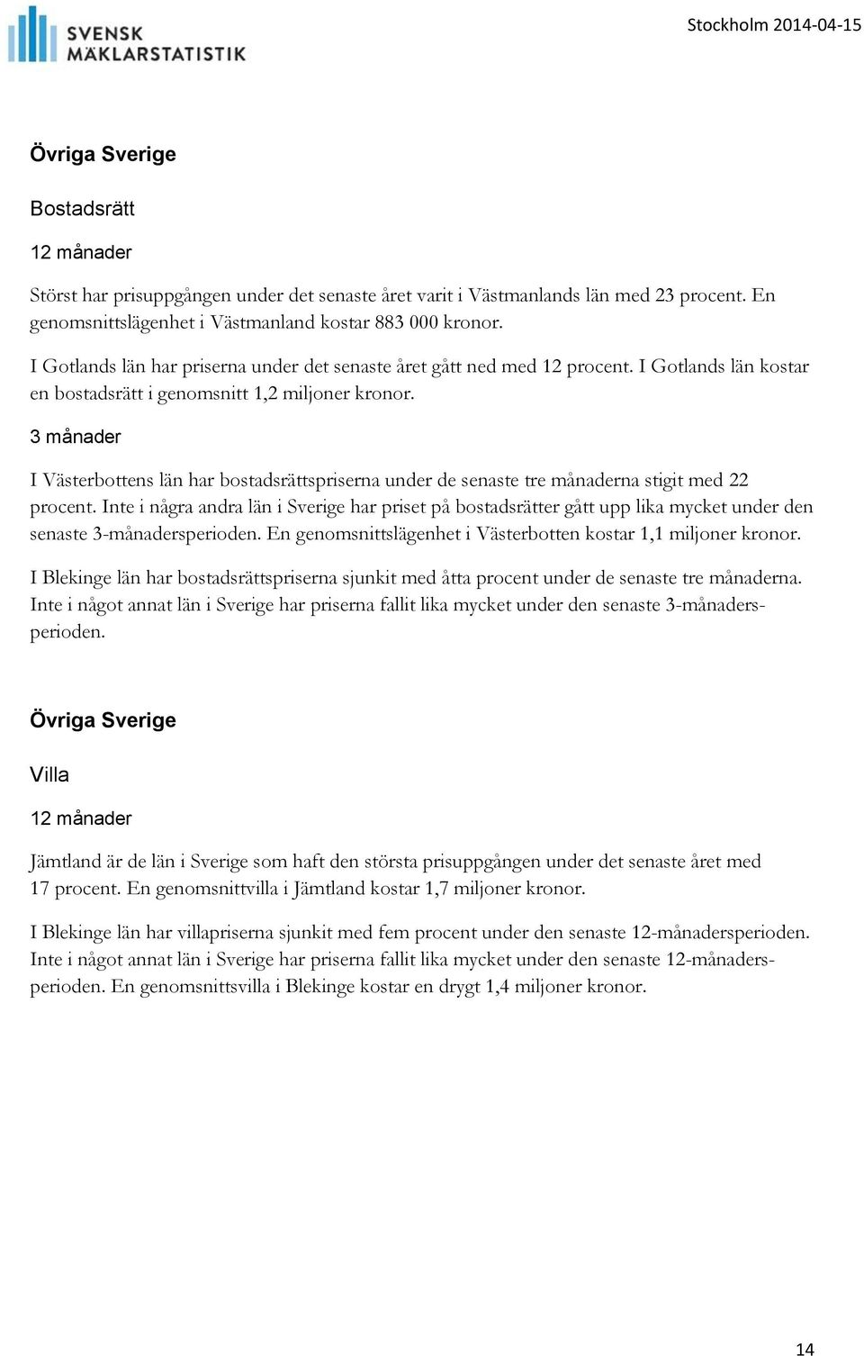 I Västerbottens län har bostadsrättspriserna under de senaste tre månaderna stigit med 22 procent.