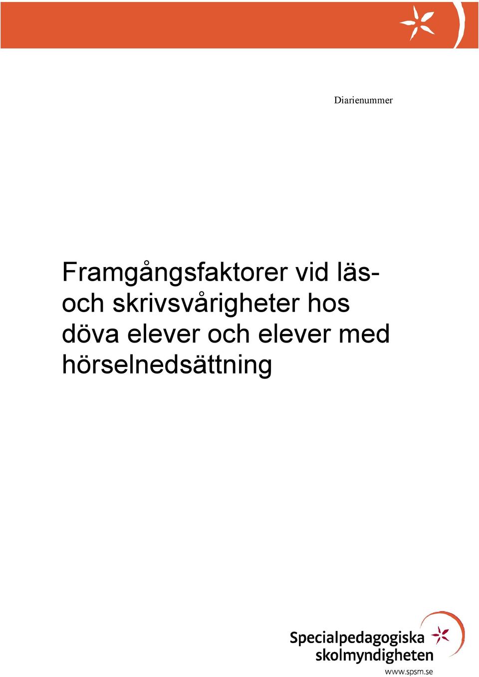 skrivsvårigheter hos döva