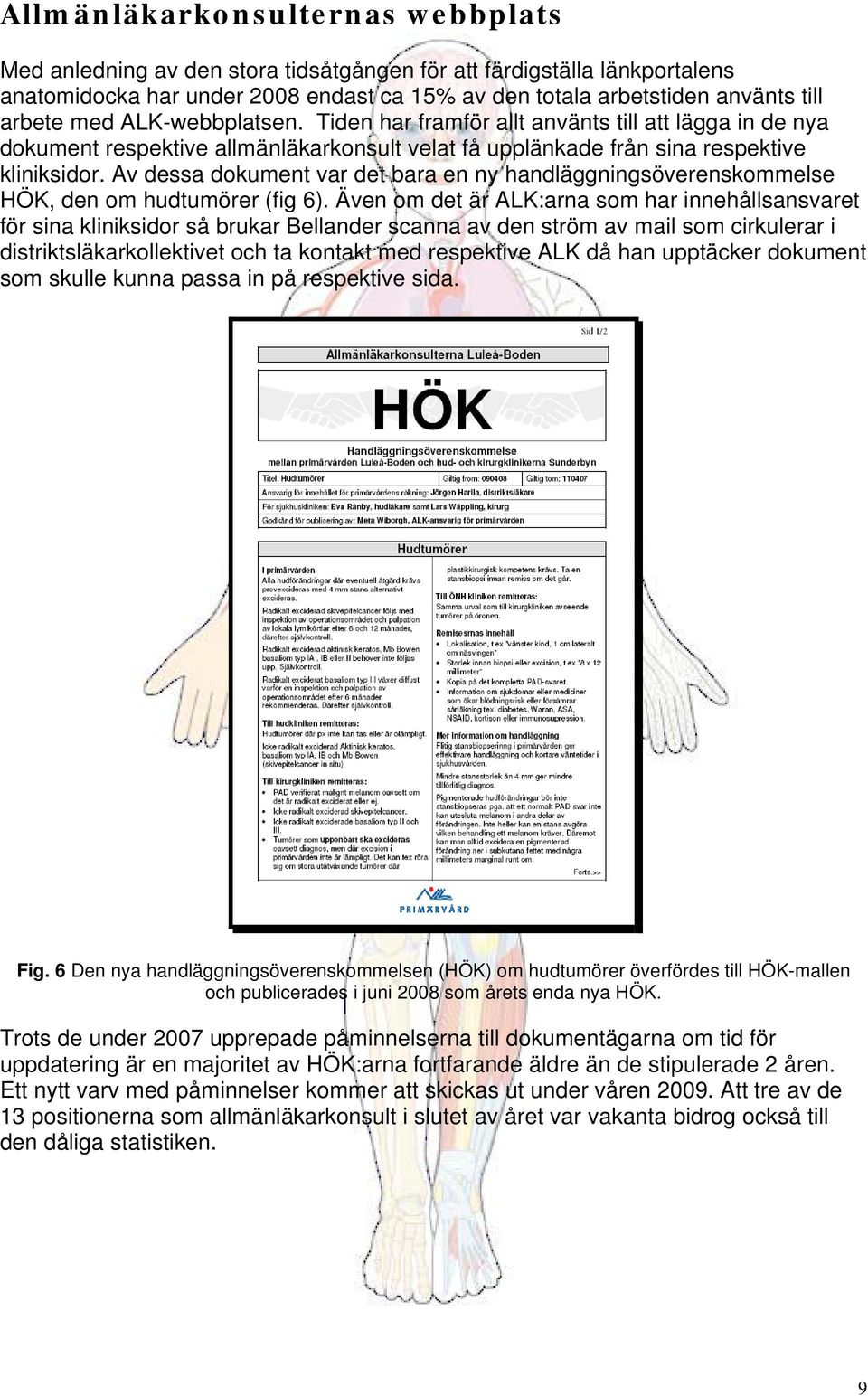 Av dessa dokument var det bara en ny handläggningsöverenskommelse HÖK, den om hudtumörer (fig 6).