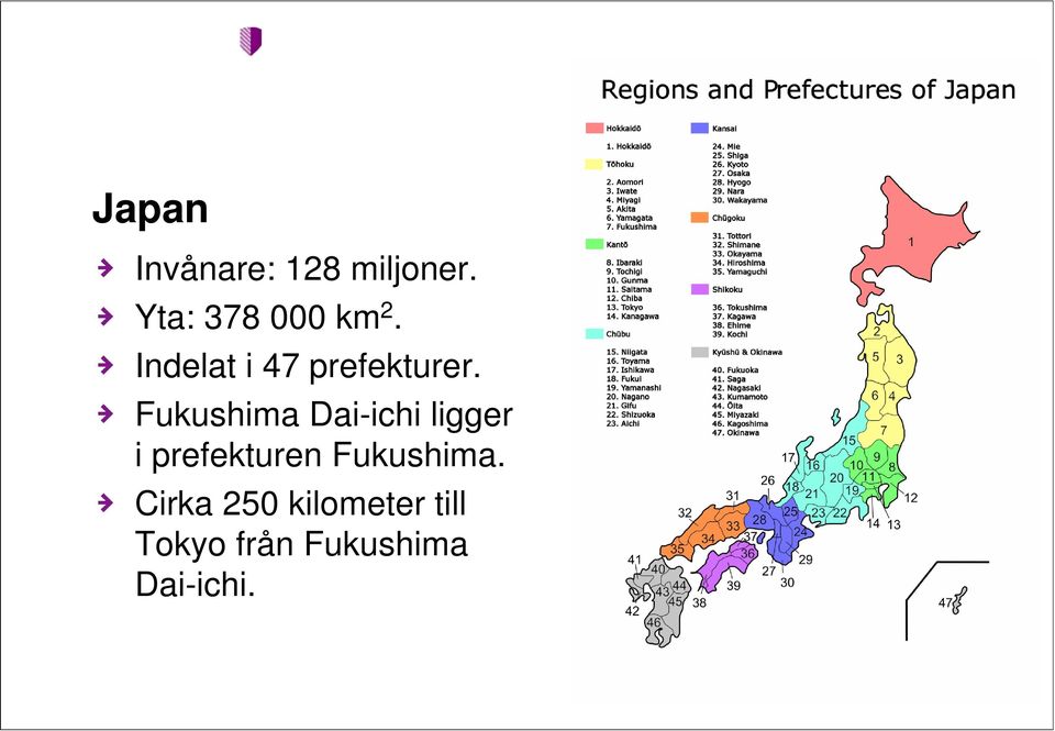 Fukushima Dai-ichi ligger i prefekturen
