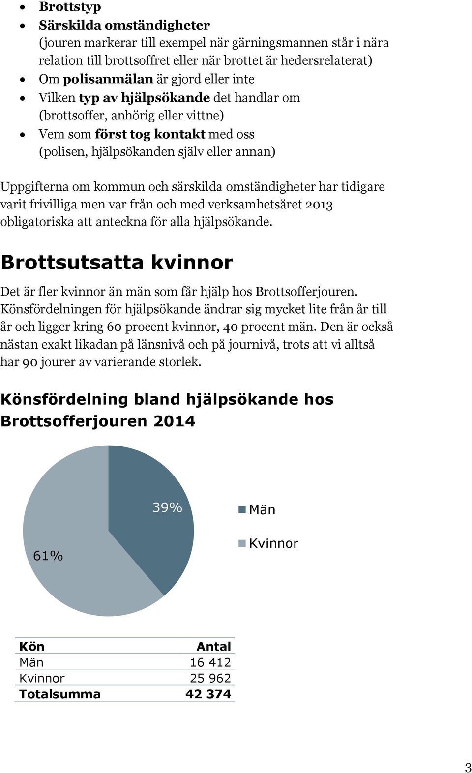 omständigheter har tidigare varit frivilliga men var från och med verksamhetsåret 2013 obligatoriska att anteckna för alla hjälpsökande.