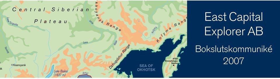Novaya Sibir' Island SEA y r P e n i n s u l a N o r t h S i b e r i a n L o w l a n d Gulf of Yana Wrangel Island V e r k k Yenisey Lower Tunguska C e n t r a l S i b e r