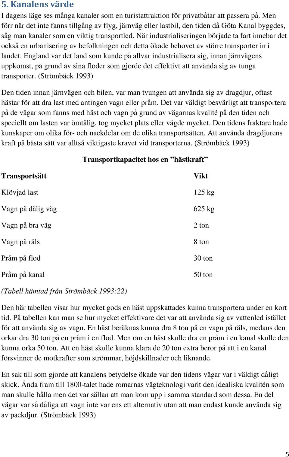 När industrialiseringen började ta fart innebar det också en urbanisering av befolkningen och detta ökade behovet av större transporter in i landet.