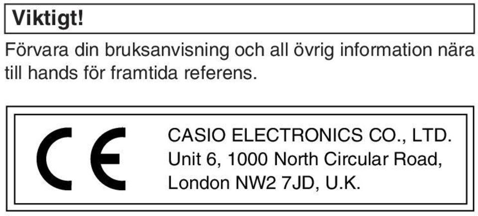 information nära till hands för framtida