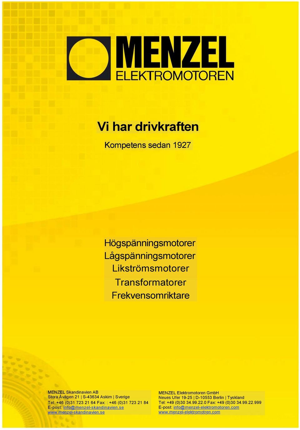 Likströmsmotorer Transformatorer